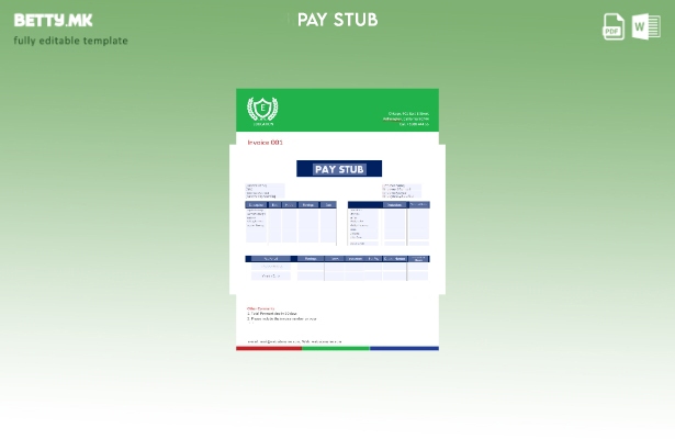 Модерен стил на шаблон за верзијата на никулецот за плаќање на вработените